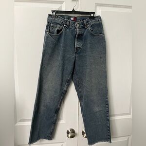 Vintage Tommy Hilfiger Tommy Jeans Faded Denim Pants Button Fly